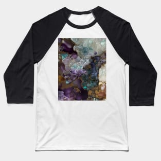 Purple and Gold abstract art Baseball T-Shirt